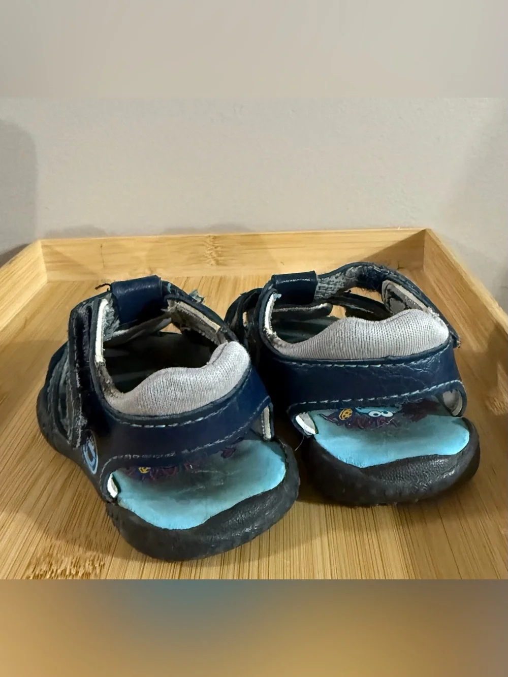 3W Baby Boys Unisex Infants Sesame Street Cookie Monster Sandals Blue Strap